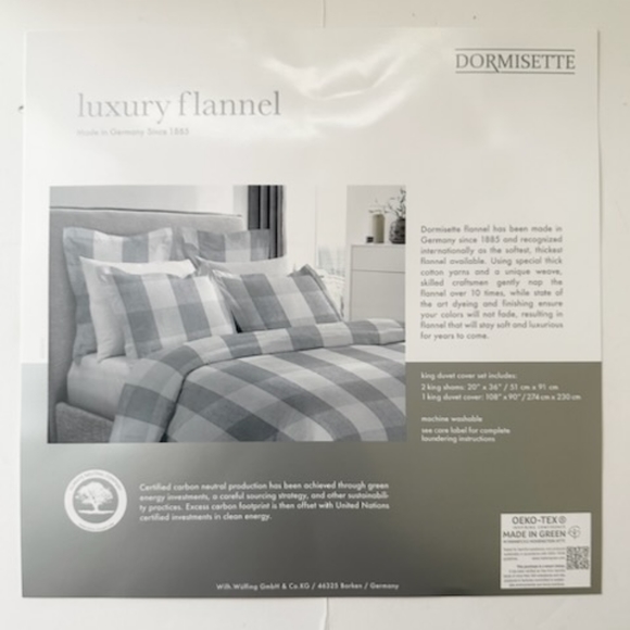 🎁Dormisette Luxury Flannel - King Size Color Block Duvet Cover Set - Picture 6 of 8